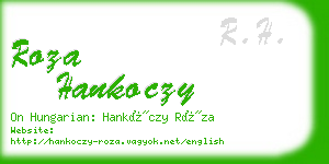 roza hankoczy business card